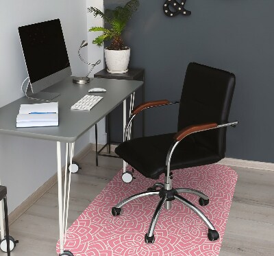 Desk chair mat floral pattern