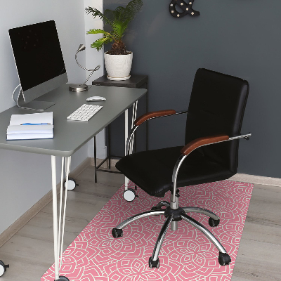 Desk chair mat floral pattern