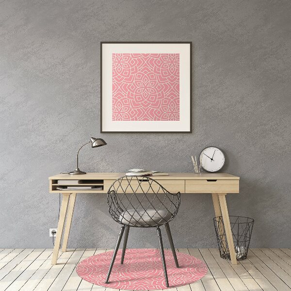 Desk chair mat floral pattern