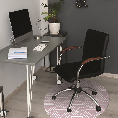 Office chair mat pink triangles