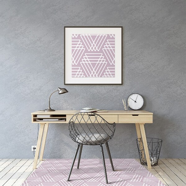 Office chair mat pink triangles
