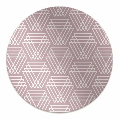 Office chair mat pink triangles