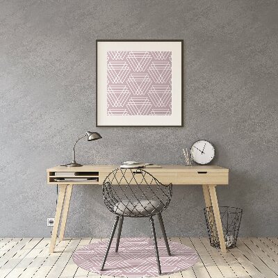 Office chair mat pink triangles