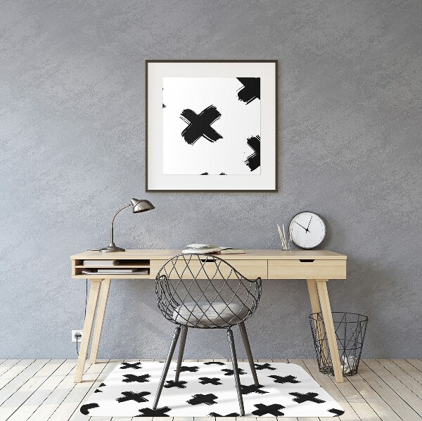 Desk chair floor protector X brush strokes