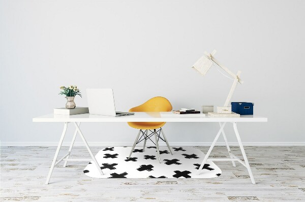 Desk chair floor protector X brush strokes