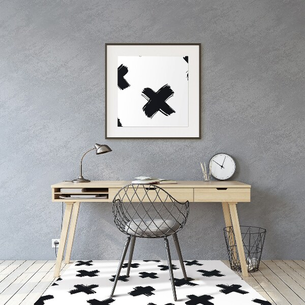 Desk chair floor protector X brush strokes