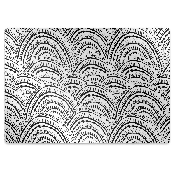 Office chair mat abstract pattern