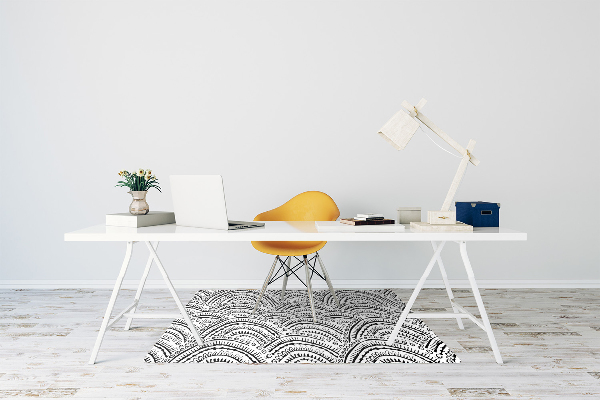 Office chair mat abstract pattern