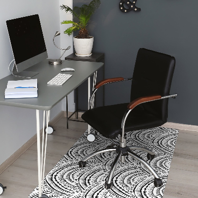 Office chair mat abstract pattern