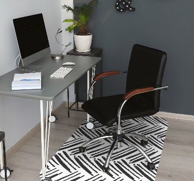 Office chair floor protector Herringbone pattern