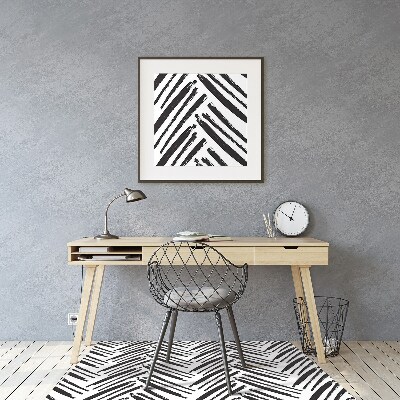 Office chair floor protector Herringbone pattern