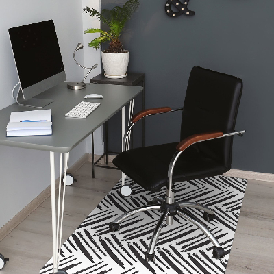 Office chair floor protector Herringbone pattern