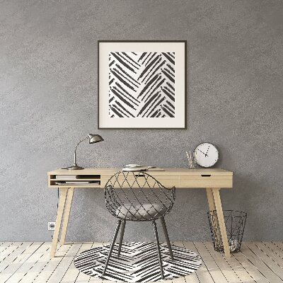 Office chair floor protector Herringbone pattern