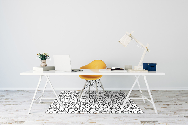 Office chair floor protector Wheels black and white