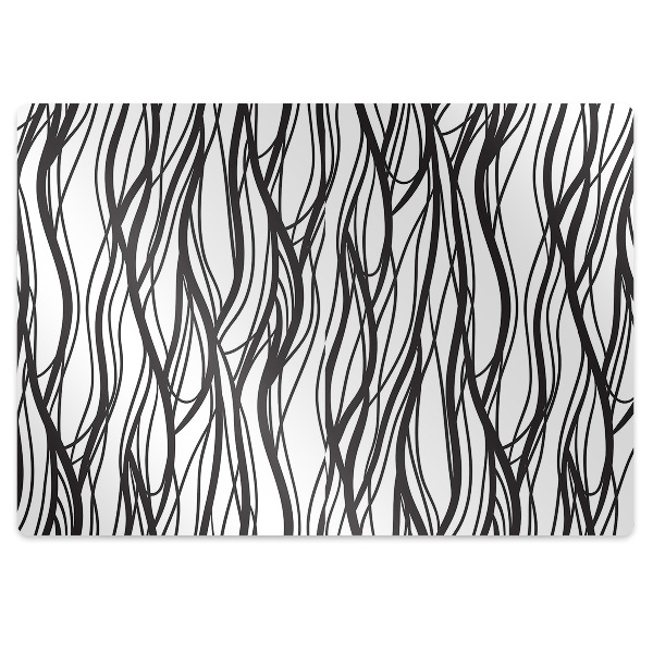 Desk chair mat wavy lines