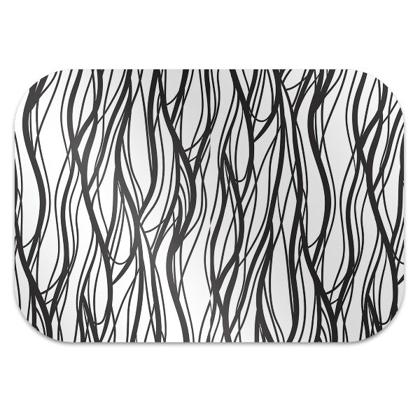 Desk chair mat wavy lines