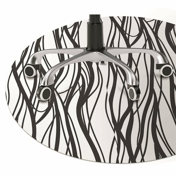 Desk chair mat wavy lines