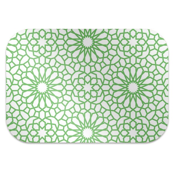 Office chair floor protector oriental flowers