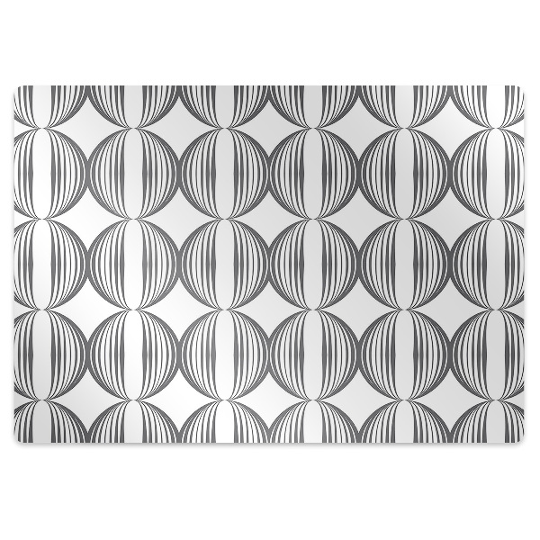 Office chair mat Circles retro pattern