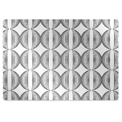 Office chair mat Circles retro pattern