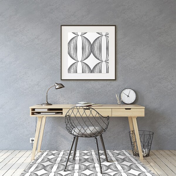 Office chair mat Circles retro pattern