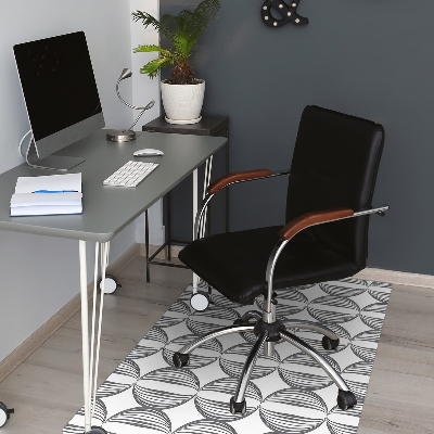 Office chair mat Circles retro pattern