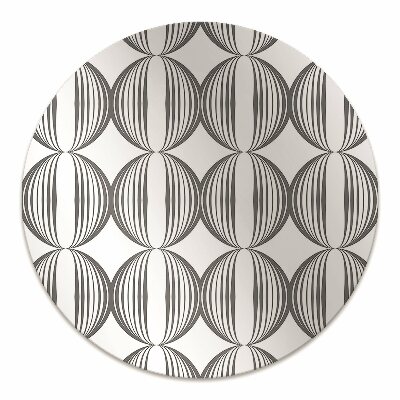 Office chair mat Circles retro pattern