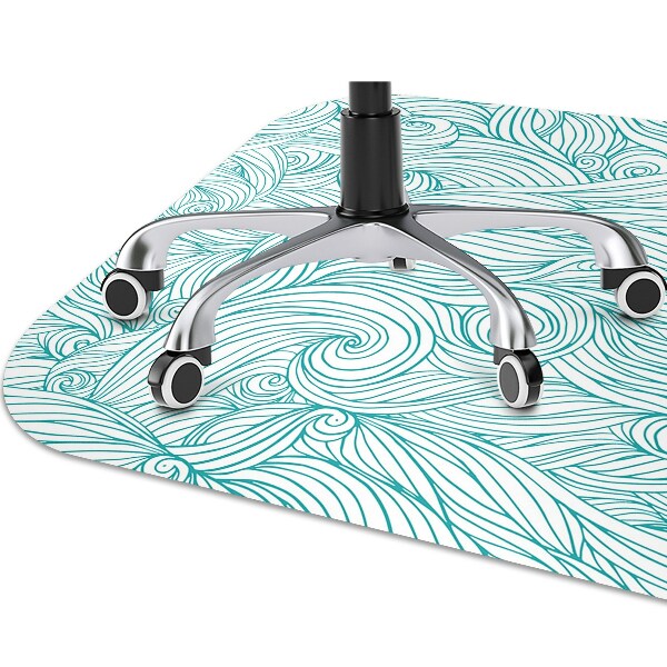 Computer chair mat vintage waves