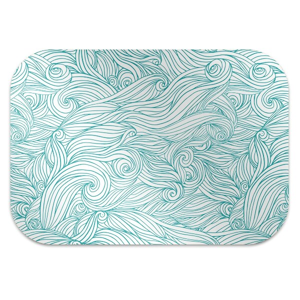 Computer chair mat vintage waves