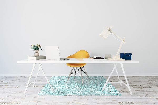Computer chair mat vintage waves