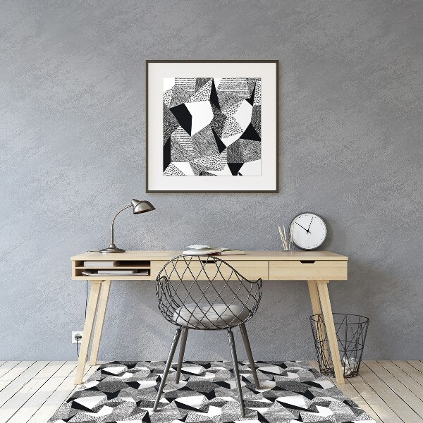 Office chair mat scribble shapes