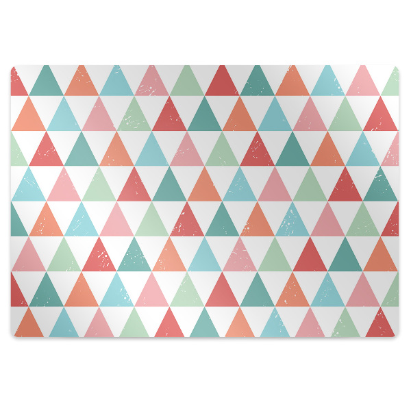 Office chair mat colored triangles