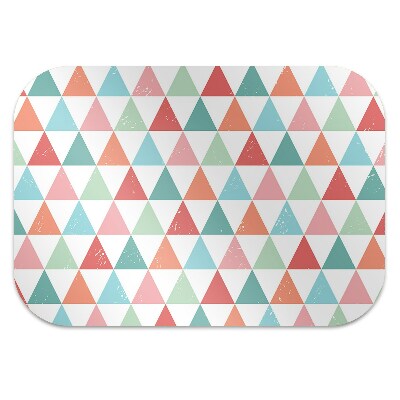 Office chair mat colored triangles