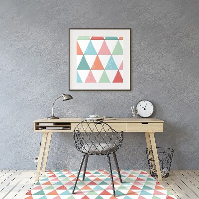 Office chair mat colored triangles