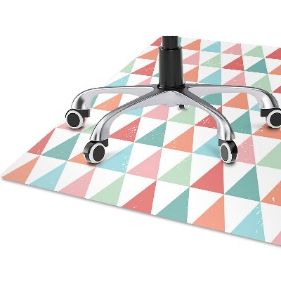 Office chair mat colored triangles