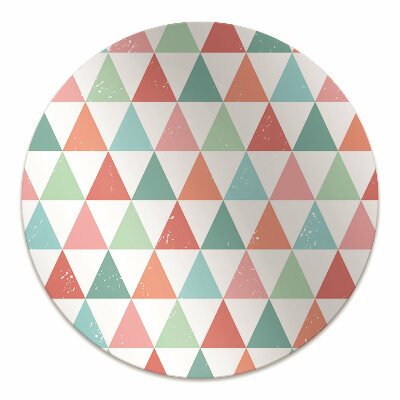 Office chair mat colored triangles