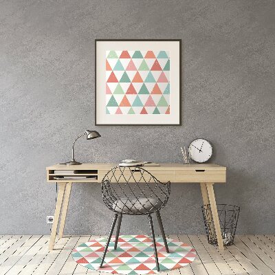 Office chair mat colored triangles