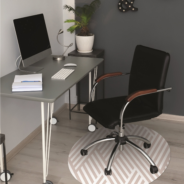 Office chair floor protector Broken lines pattern