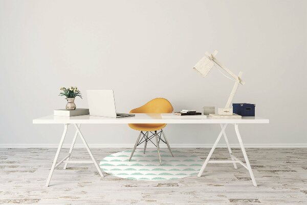 Office chair mat green hills
