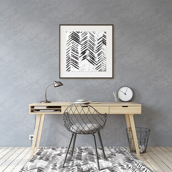 Chair mat floor panels protector Dashes herringbone
