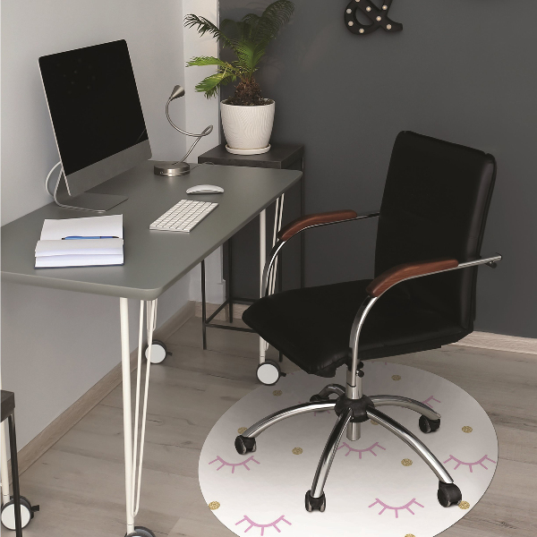 Chair mat floor panels protector Dots and eyelids