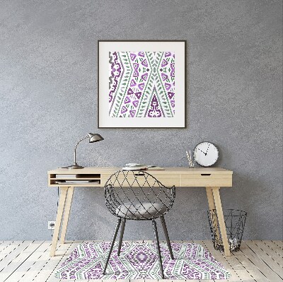 Office chair mat Moroccan pattern