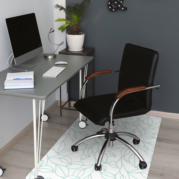 Office chair mat drawn art