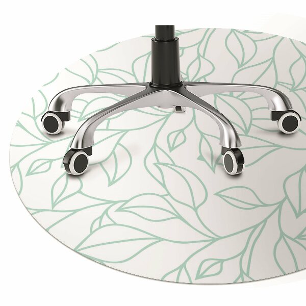 Office chair mat drawn art
