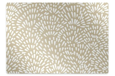 Office chair mat Tears Beige Boho