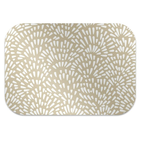 Office chair mat Tears Beige Boho