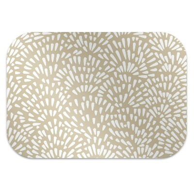 Office chair mat Tears Beige Boho