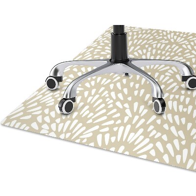 Office chair mat Tears Beige Boho