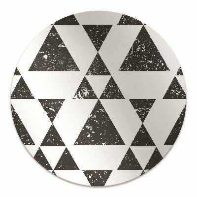 Office chair mat Black and white triangles