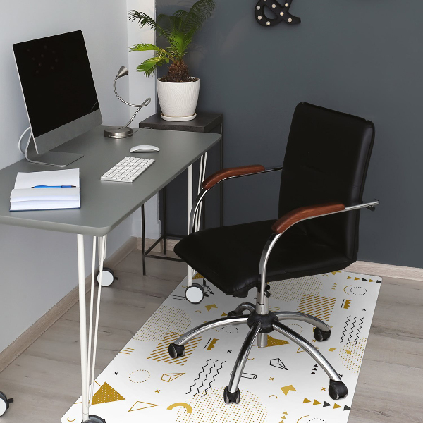 Desk chair mat world figures